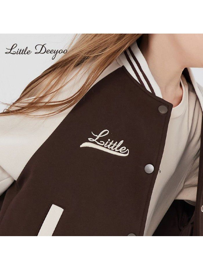 New autumn coat for children's casual baseball suit for big girls Spring and autumn loose sports jacket trend