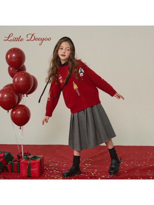 Girls' autumn and winter sweaters, Christmas style...