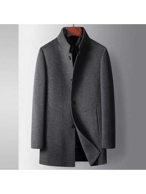 Men's coat autumn and winter mink standing collar ...