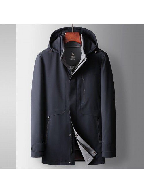 Men's down jacket autumn and winter 90 white goose...