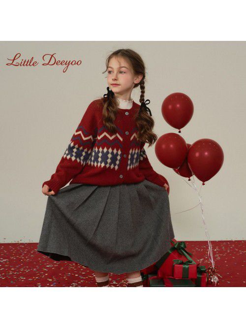 Girl's Winter Christmas Red Sweater New Children's...