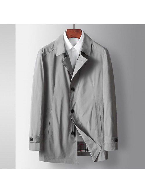 Men's Windbreaker Spring and Autumn New Flip Colla...
